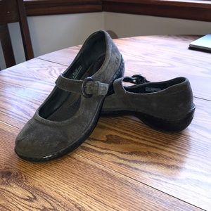 Born Gray Suede Mary Janes